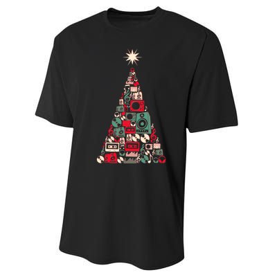 Audio Music Fan Christmas Tree Performance Sprint T-Shirt