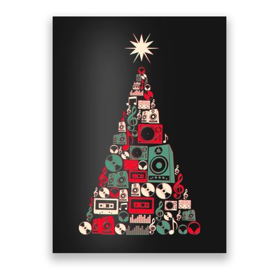 Audio Music Fan Christmas Tree Poster