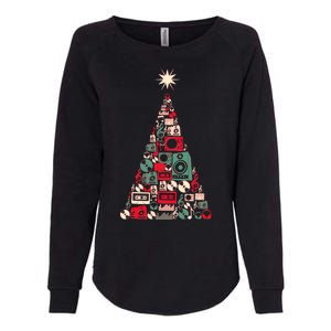 Audio Music Fan Christmas Tree Womens California Wash Sweatshirt