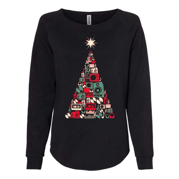 Audio Music Fan Christmas Tree Womens California Wash Sweatshirt