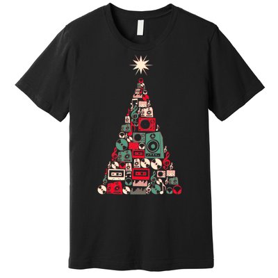 Audio Music Fan Christmas Tree Premium T-Shirt