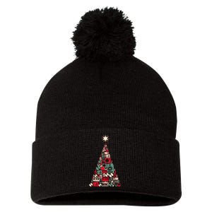 Audio Music Fan Christmas Tree Pom Pom 12in Knit Beanie