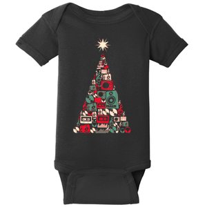 Audio Music Fan Christmas Tree Baby Bodysuit