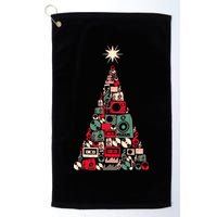 Audio Music Fan Christmas Tree Golf Towel