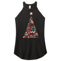 Audio Music Fan Christmas Tree Women's Perfect Tri Rocker Tank