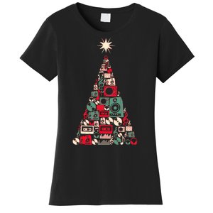 Audio Music Fan Christmas Tree Women's T-Shirt