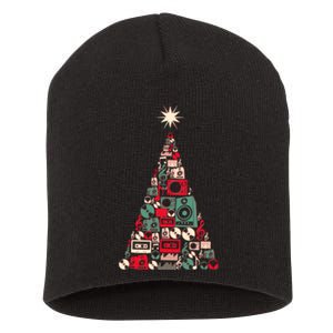 Audio Music Fan Christmas Tree Short Acrylic Beanie