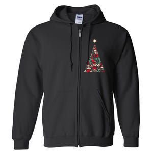 Audio Music Fan Christmas Tree Full Zip Hoodie