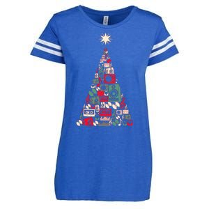 Audio Music Fan Christmas Tree Enza Ladies Jersey Football T-Shirt