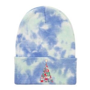 Audio Music Fan Christmas Tree Tie Dye 12in Knit Beanie