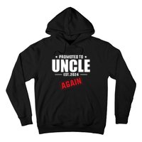 Again Uncle Est 2024 Promoted To Uncle Baby Announcement Hoodie