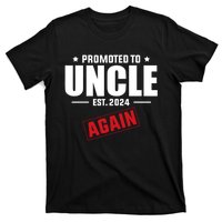 Again Uncle Est 2024 Promoted To Uncle Baby Announcement T-Shirt