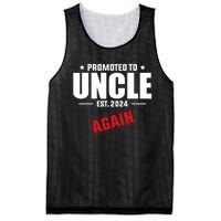 Again Uncle Est 2024 Promoted To Uncle Baby Announcement Mesh Reversible Basketball Jersey Tank