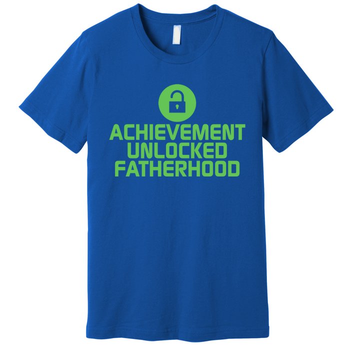 Achievet Unlock Fatherhood Cutest Father Design Gift Premium T-Shirt