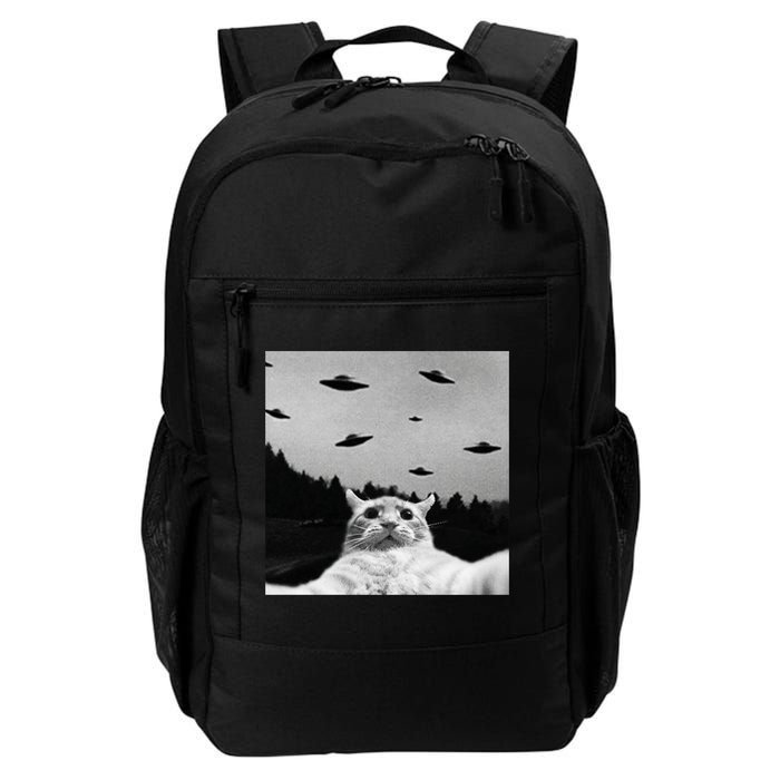 Alien UFO Funny Cat Selfie Backpack