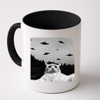 Alien UFO Funny Cat Selfie Mug