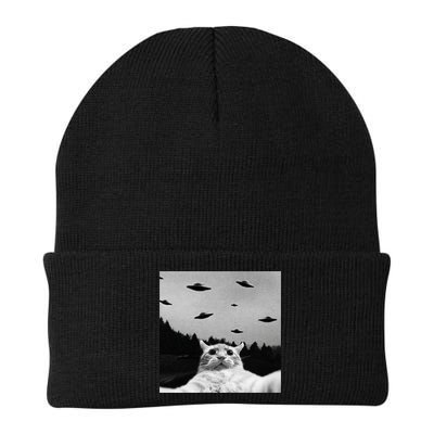 Alien UFO Funny Cat Selfie Beanie