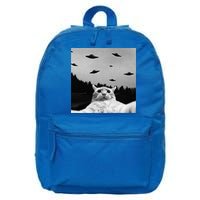 Alien UFO Funny Cat Selfie 16 in Basic Backpack