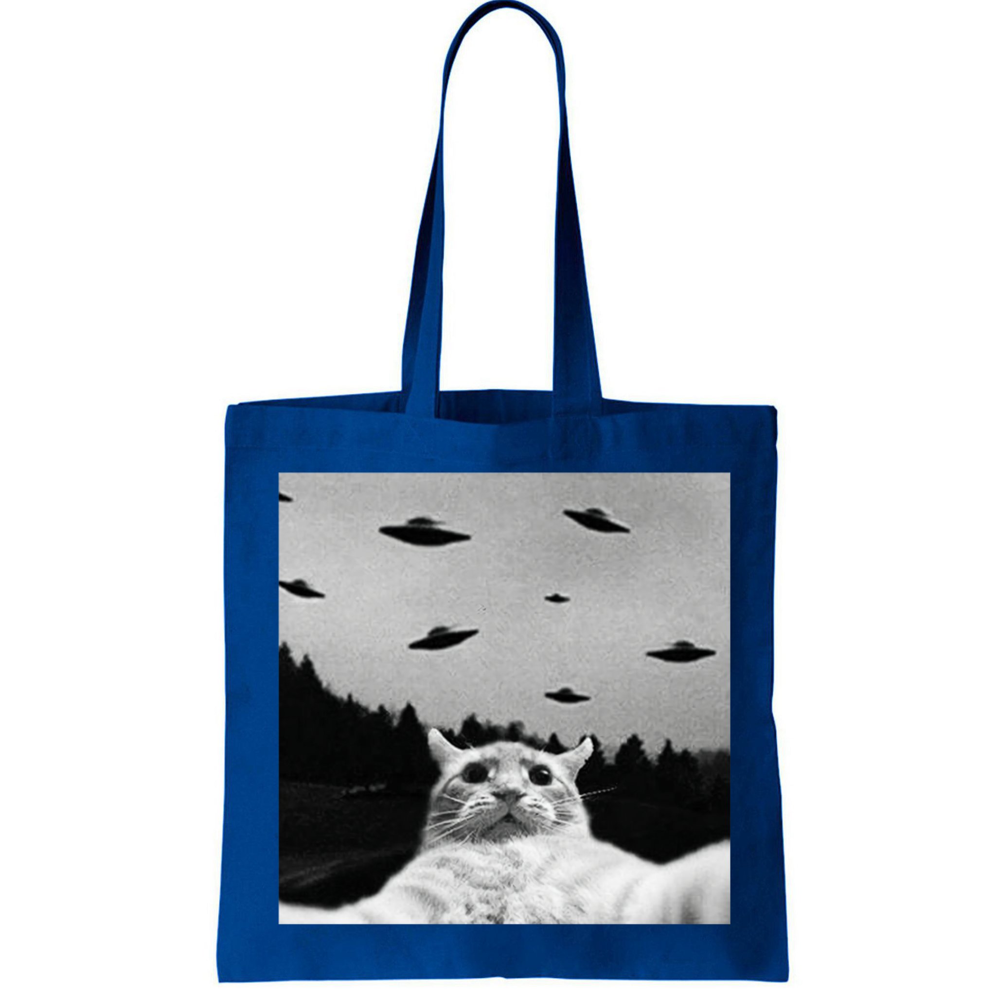 Alien UFO Funny Cat Selfie Bag
