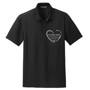 Air USAF Force Mom Woman Proud Mom Heart Dry Zone Grid Polo