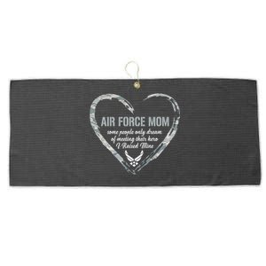 Air USAF Force Mom Woman Proud Mom Heart Large Microfiber Waffle Golf Towel