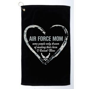 Air USAF Force Mom Woman Proud Mom Heart Platinum Collection Golf Towel