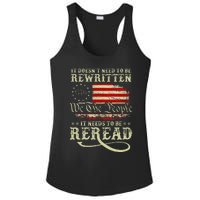 American Us Flag Constitution Of The Usa Needs To Be Reread Ladies PosiCharge Competitor Racerback Tank