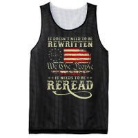 American Us Flag Constitution Of The Usa Needs To Be Reread Mesh Reversible Basketball Jersey Tank