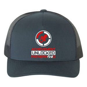 Achievet Unlocked Fatherhood Funny New Dad Funny Gift Yupoong Adult 5-Panel Trucker Hat