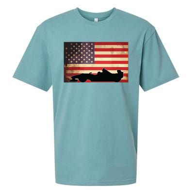 American USA Flag Indy Car Fan Lover Racecar Formula Gift Sueded Cloud Jersey T-Shirt