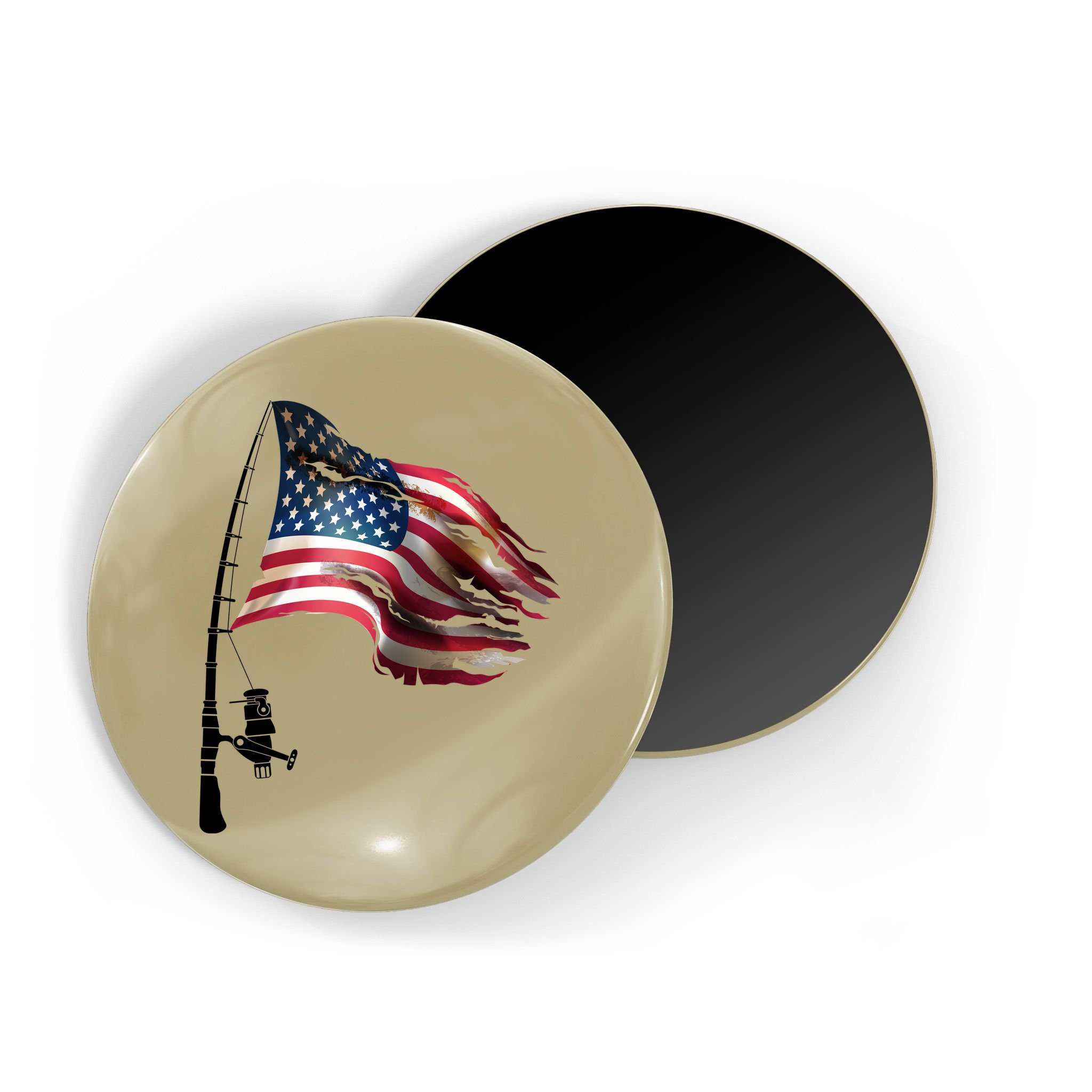 American USA Flag Fishing Pole Magnet