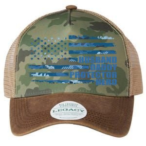 American Usa Flag Camouflage Husbanddaddyprotectorhero Cool Gift Legacy Tie Dye Trucker Hat