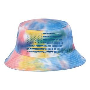 American Usa Flag Camouflage Husbanddaddyprotectorhero Cool Gift Tie Dye Newport Bucket Hat