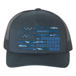 American Usa Flag Camouflage Husbanddaddyprotectorhero Cool Gift Yupoong Adult 5-Panel Trucker Hat