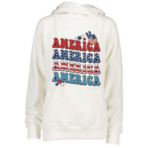 America USA Fourth Of July 4th For Men Women And Boy Womens Funnel Neck Pullover Hood