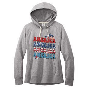 America USA Fourth Of July 4th For Men Women And Boy Women's Fleece Hoodie