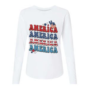 America USA Fourth Of July 4th For Men Women And Boy Womens Cotton Relaxed Long Sleeve T-Shirt