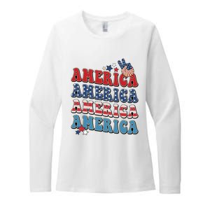 America USA Fourth Of July 4th For Men Women And Boy Womens CVC Long Sleeve Shirt