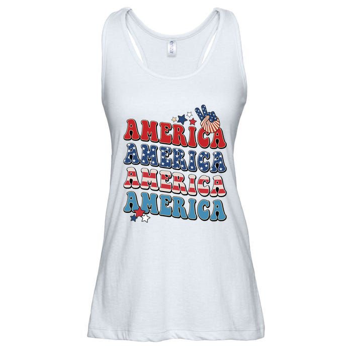 America USA Fourth Of July 4th For Men Women And Boy Ladies Essential Flowy Tank