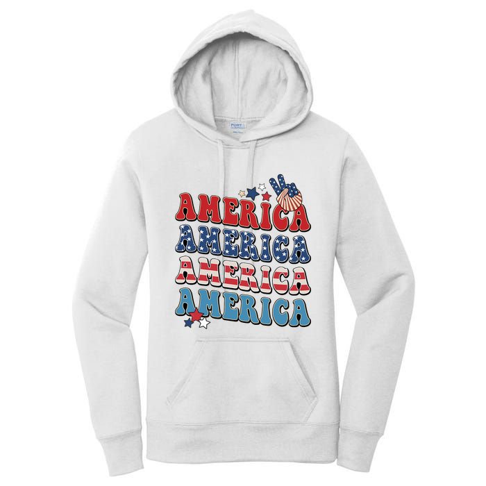 America USA Fourth Of July 4th For Men Women And Boy Women's Pullover Hoodie