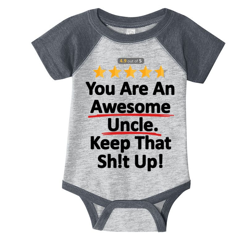 Awesome Uncle Funny Gift For Uncles Infant Baby Jersey Bodysuit