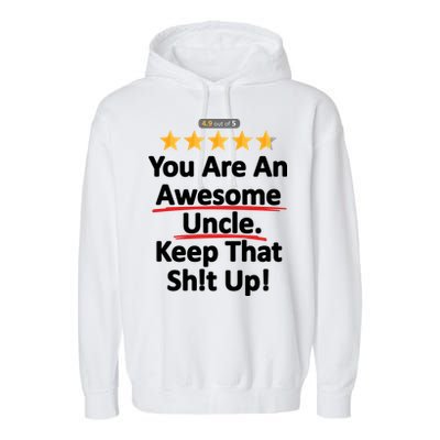 Awesome Uncle Funny Gift For Uncles Garment-Dyed Fleece Hoodie