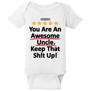 Awesome Uncle Funny Gift For Uncles Baby Bodysuit