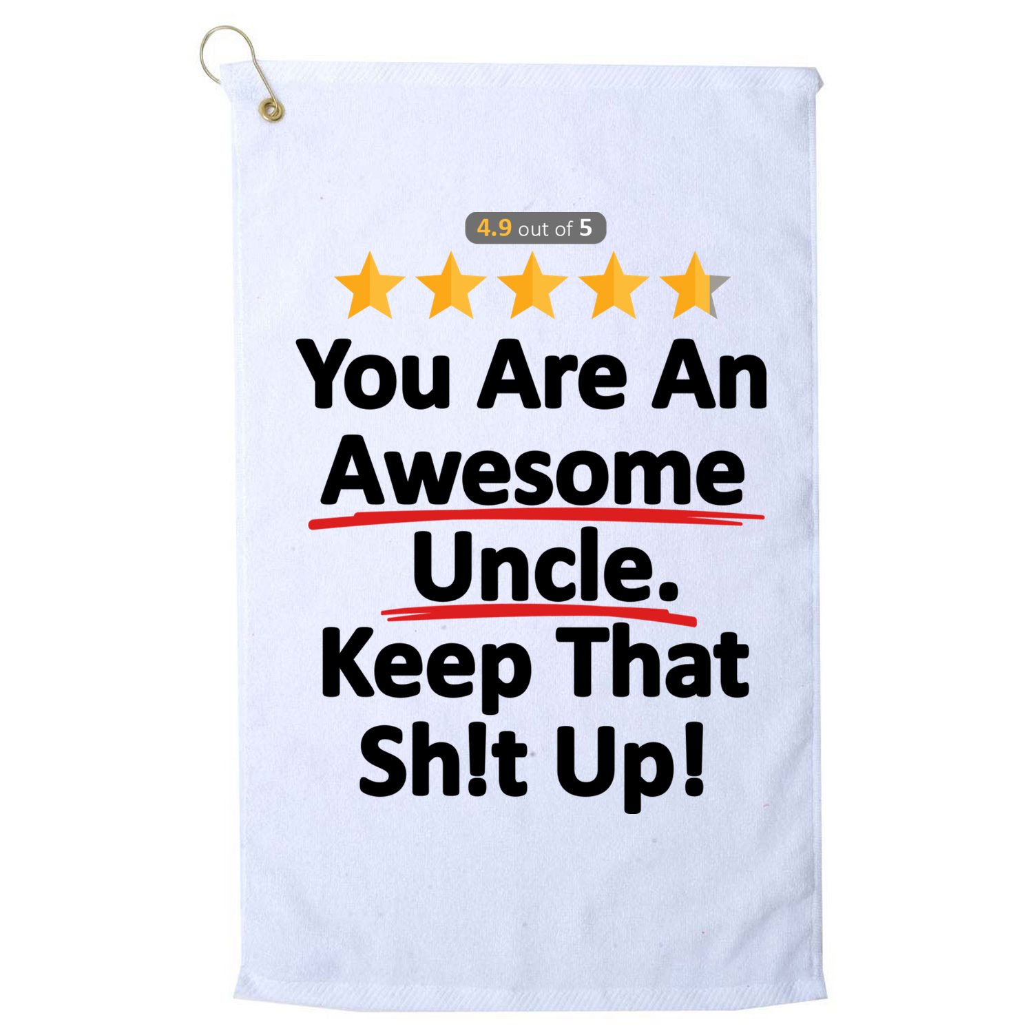 Awesome Uncle Funny Gift For Uncles Golf Towel
