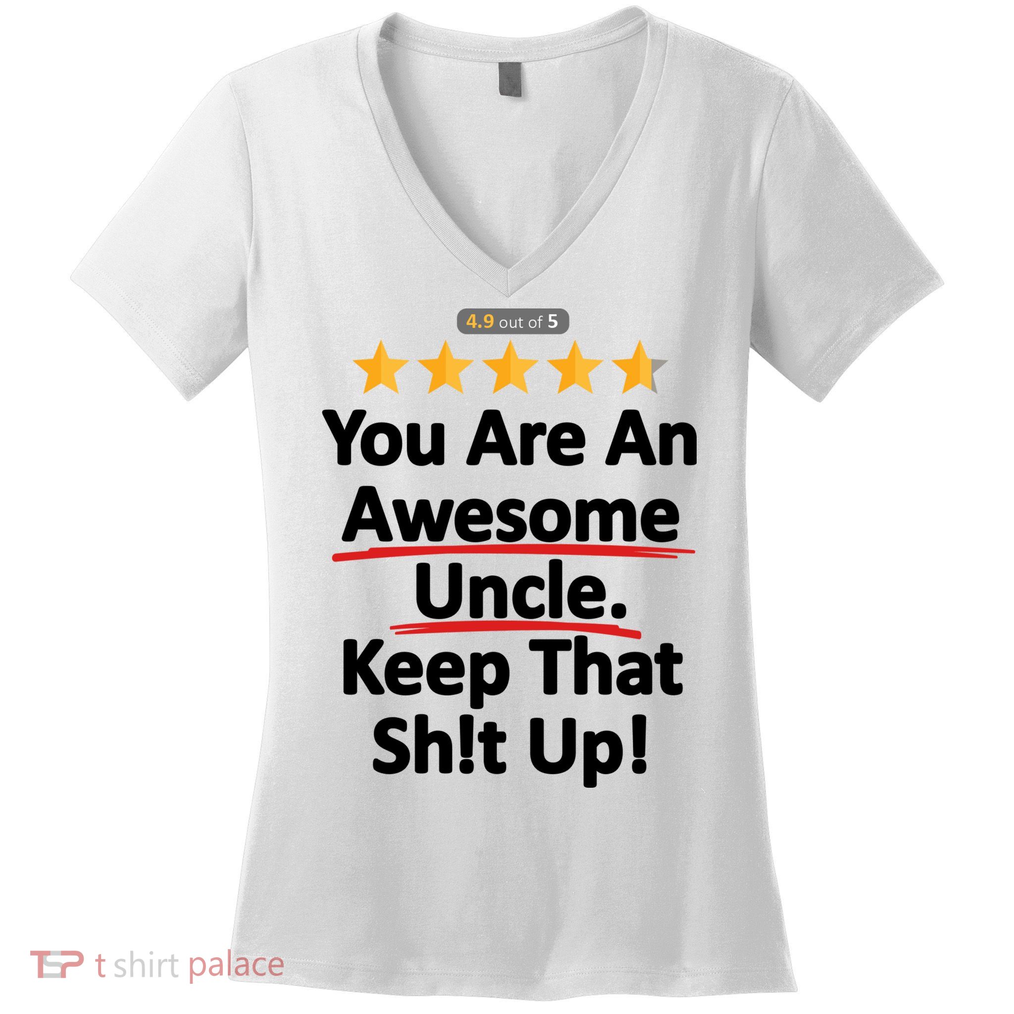 Awesome Uncle Funny Gift For Uncles Women's V-Neck T-Shirt