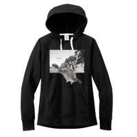 Alien UFO Funny Raccoon Reaching, Funny Raccoon Alien Women's Fleece Hoodie