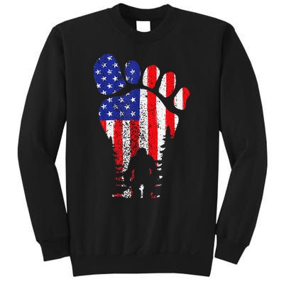 American USA Flag Bigfoot Sasquatch Patriotic 4th of July Sweatshirt