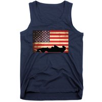 American USA Flag Indy Car Fan Lover Racecar Formula Gift Tank Top