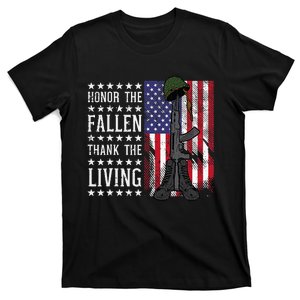 American US Flag Honor The Fallen Thank Living Memorial Day T-Shirt