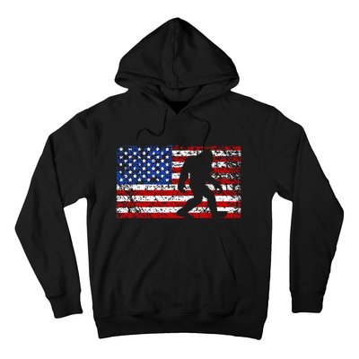 American USA Flag Bigfoot Sasquatch Patriotic 4th of July Hoodie